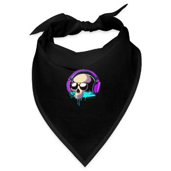 Rave Raver Techno music Techno bass Mischpult - Bandana - Schwarz - Vorne