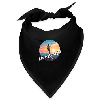 Nix wie raus - in die Natur - auf die Berge. Frau - Bandana - Schwarz - Vorne