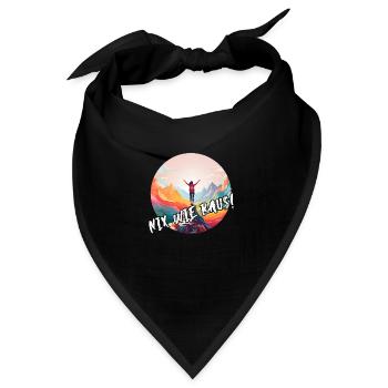 Nix wie raus - in die Natur - auf die Berge - Bandana - Schwarz - Vorne