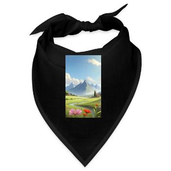 Landschaft - Bandana - Schwarz - Vorne