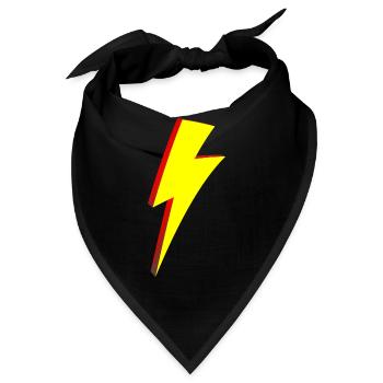 Lightning Bolt Cartoon Stil - Bandana - Schwarz - Vorne