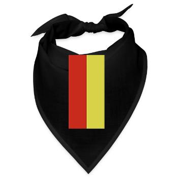 Rot Gelb Farben - Bandana - Schwarz - Vorne