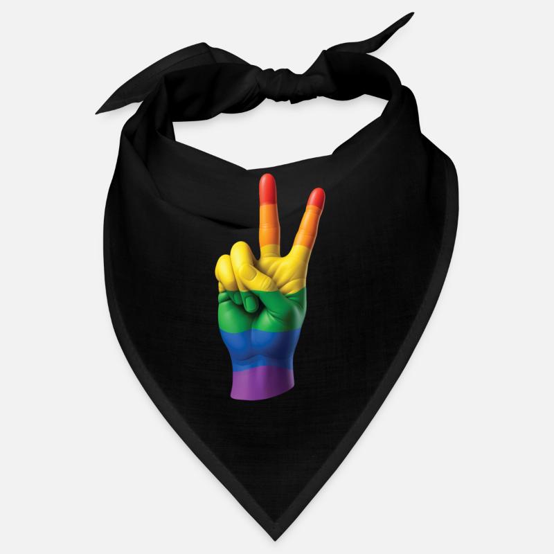 PRIDE PEACE HAND – Frieden & Liebe Bandana