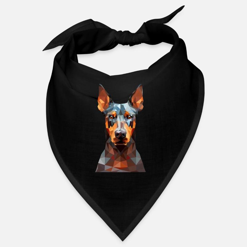 Geometrischer Dobermann: Polygonkunst Bandana