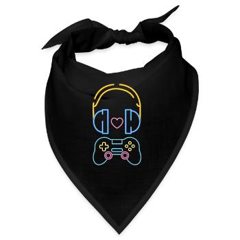 Love Gaming & Music - Nerd - Bandana - Schwarz - Vorne