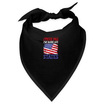 Ich kann nicht in die Vereinigten Staaten gehen - Bandana - Schwarz - Vorne