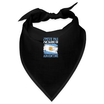 Ich kann nicht, ich bin in Argentinien - Bandana - Schwarz - Vorne