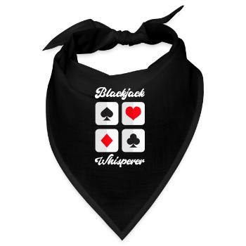 Blackjack Whisperer Funny Casino Gambling Card - Bandana - Schwarz - Vorne