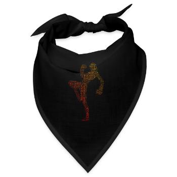 Kickboxen Kickbox Kickboxer Boxing Herren - Bandana - Schwarz - Vorne