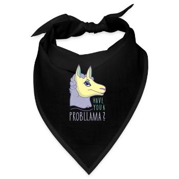 Lustiges Lama mit Spruch - Bandana - Schwarz - Vorne
