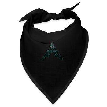 arch linux blau vintage - Bandana - Schwarz - Vorne
