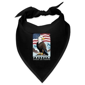 Weißkopfseeadler - Bandana - Schwarz - Vorne