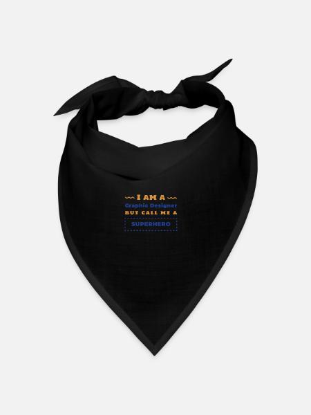 Je suis un designer graphique - Bandana - noir - Devant