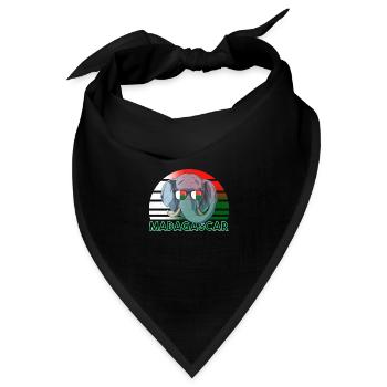 Madagaskar - Bandana - Schwarz - Vorne