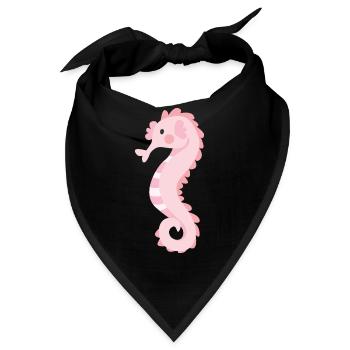 Seepferdchen - Bandana - Schwarz - Vorne