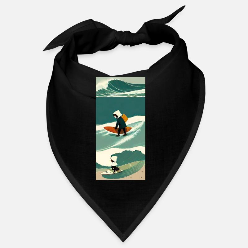 Surfeur Solitaire en Tempête Bandana