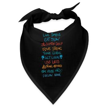 Lebe einfach 2 - Bandana - Schwarz - Vorne