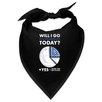 Sport Will I Go Skateboarding Today Skateboarding - Bandana - Schwarz - Vorne