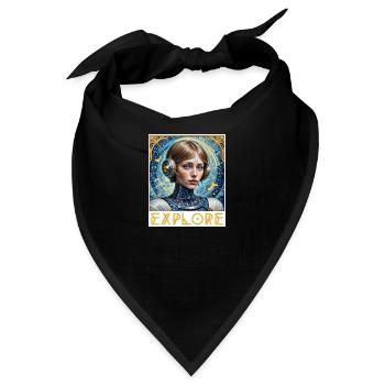 Erforschen und erobern - Bandana - Schwarz - Vorne