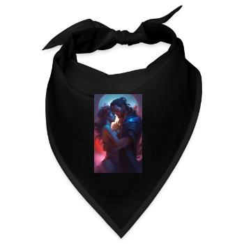 Leidenschaftliche Romantik & lebendige/lebendige Liebe - Bandana - Schwarz - Vorne