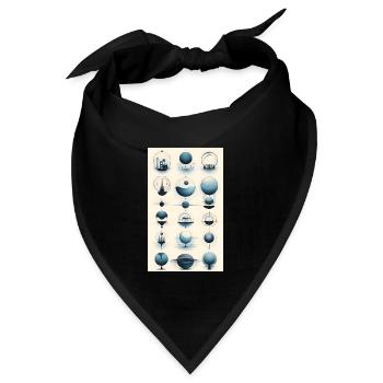 Versionen von geometrischen Kugeln - Bandana - Schwarz - Vorne