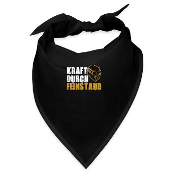 Kraft durch Feinstaub - Bandana - Schwarz - Vorne