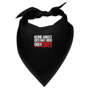 Keine Angst der hat nur über 900 PS - Bandana - Schwarz - Vorne