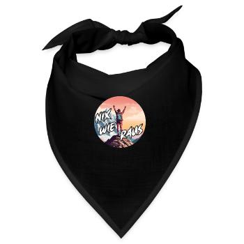 Nix wie raus - in die Natur - auf die Berge - Bandana - Schwarz - Vorne