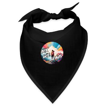 Nix wie raus - in die Natur - auf die Berge - Bandana - Schwarz - Vorne