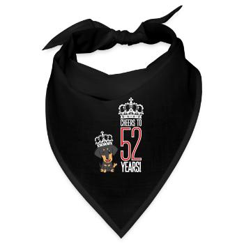 Königin Margrethe II Dänemark 52 Jahre 1972 - 2024 - Bandana - Schwarz - Vorne