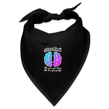 Mental Health Mentale Gesundheit - Bandana - Schwarz - Vorne