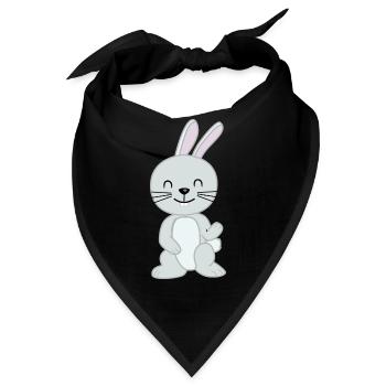 Cleveres süßes Kaninchen - Bandana - Schwarz - Vorne