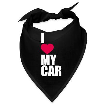 I Love My Car Spruch Liebe Auto Fahren Cool Hobby - Bandana - Schwarz - Vorne
