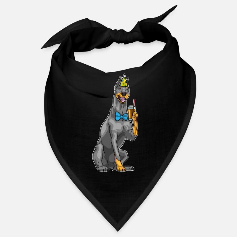 Dobermann Geburtstag Partyhut Bandana