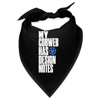 Spinnennetz – My Cobweb Has Design Notes - Bandana - Schwarz - Vorne