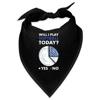 Sport Will I Play Softball - Bandana - Schwarz - Vorne