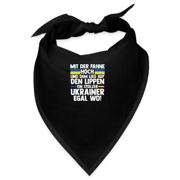 Ukrainer Ukraine - Bandana - Schwarz - Vorne
