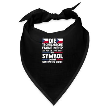 Tschechen Tschechisch Tschechien - Bandana - Schwarz - Vorne