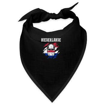 Holland Niederländer Niederlande - Bandana - Schwarz - Vorne
