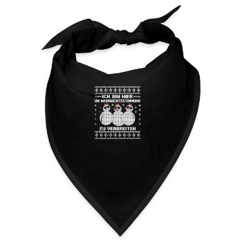 Weihnachtsmann Weihnachtsfest Ugly Christmas - Bandana - Schwarz - Vorne