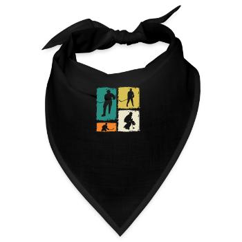 Eishockeyspieler Eishockey - Bandana - Schwarz - Vorne