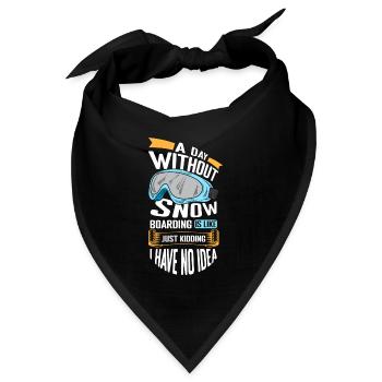 Snowboarder Urlaub Snow Winterurlaub - Bandana - Schwarz - Vorne