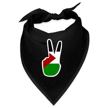 Free palestine - Bandana - Schwarz - Vorne
