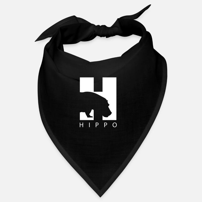 HIppo Silhouette Nilpferd Bandana