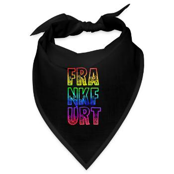 frankfurt rs regenbogen - Bandana - Schwarz - Vorne
