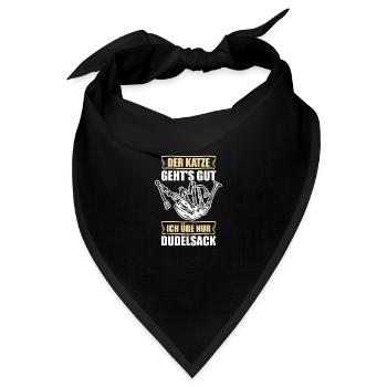 Ich übe nur Dudelsack Sackpfeifer - Bandana - Schwarz - Vorne