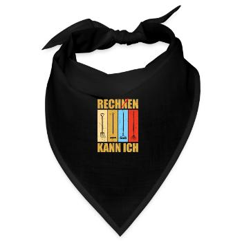 Rechen kann ich Gärtner Gartenarbeit Garten - Bandana - Schwarz - Vorne