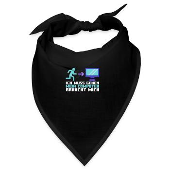 Computer Zocker Programmierer Administrator Gamer - Bandana - Schwarz - Vorne