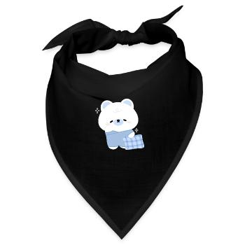 Verschlafener Eisbär - Bandana - Schwarz - Vorne