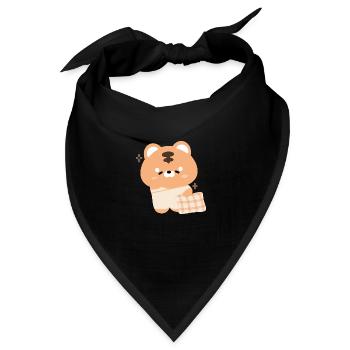 Schläfriger Tiger - Bandana - Schwarz - Vorne